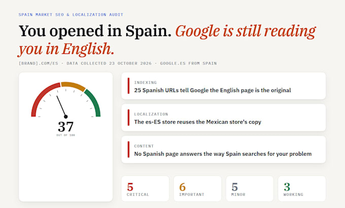 audit your spanish website for spain SEO and localization