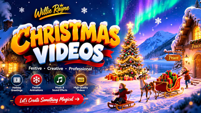create engaging christmas videos and festive holiday animations