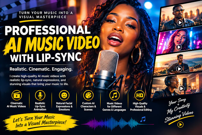 create professional ai music video with lip sync