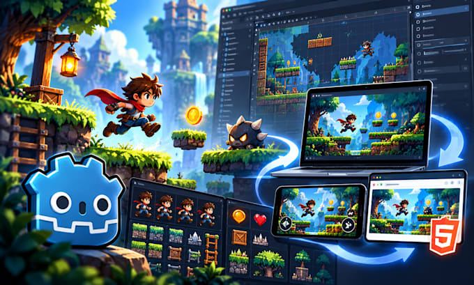 develop godot phaser js and javascript 2d games
