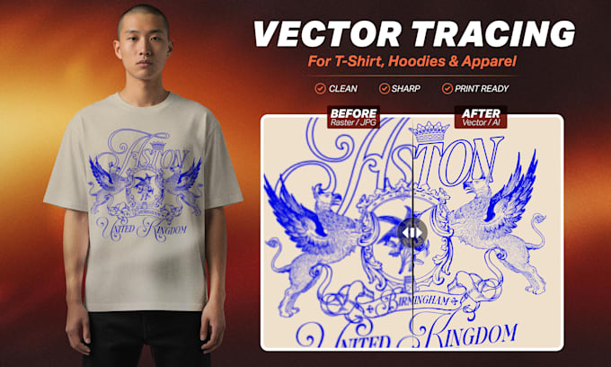 vectorize and prepare apparel graphics for printing