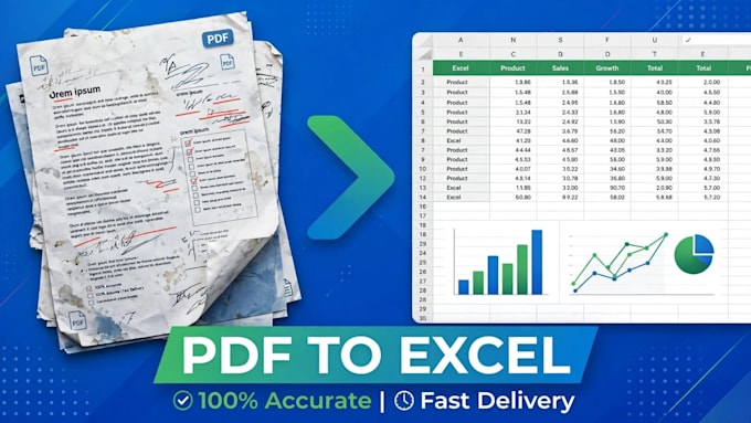 convert pdf to excel,image to excel and scanned pdf to excel