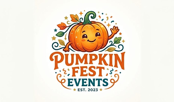 design creative pumpkin logo for events