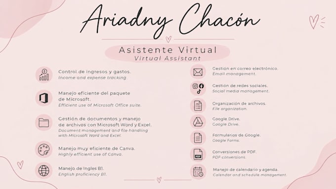 sere tu asistente virtual en línea