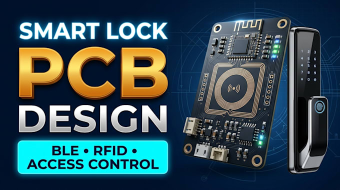 design smart lock with ble access control and rfid nfc pcb design