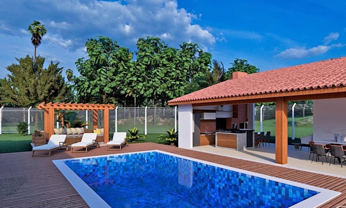 do backyard landscape design outdoor garden landscape rendering 3d patio design