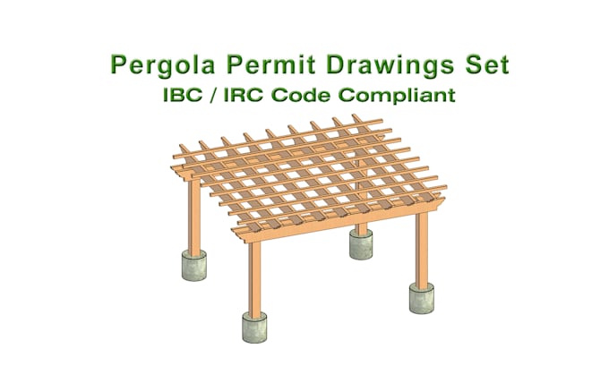 Do pergola, shed, cabana permit drawing set by Ritu_2026 | Fiverr