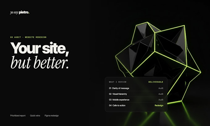 audit your website UX and redesign it in figma