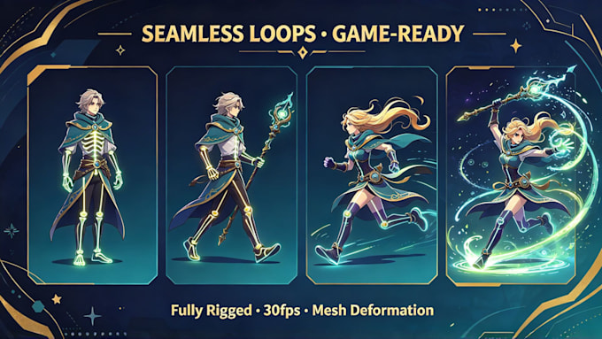 2d spine looping animation game rpg