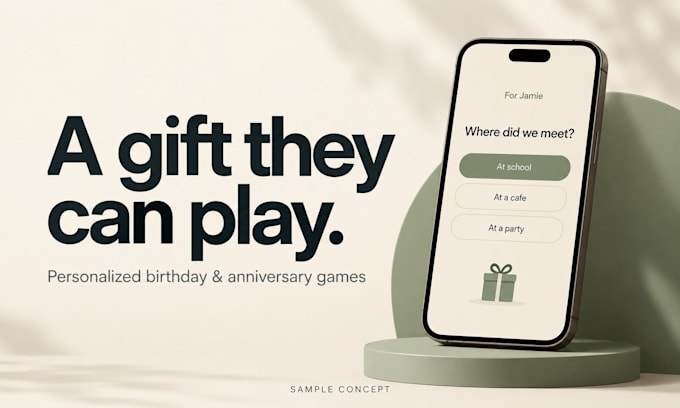 create a personalized birthday game or anniversary gift