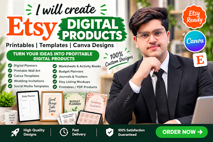 create unique etsy digital products, printables, templates