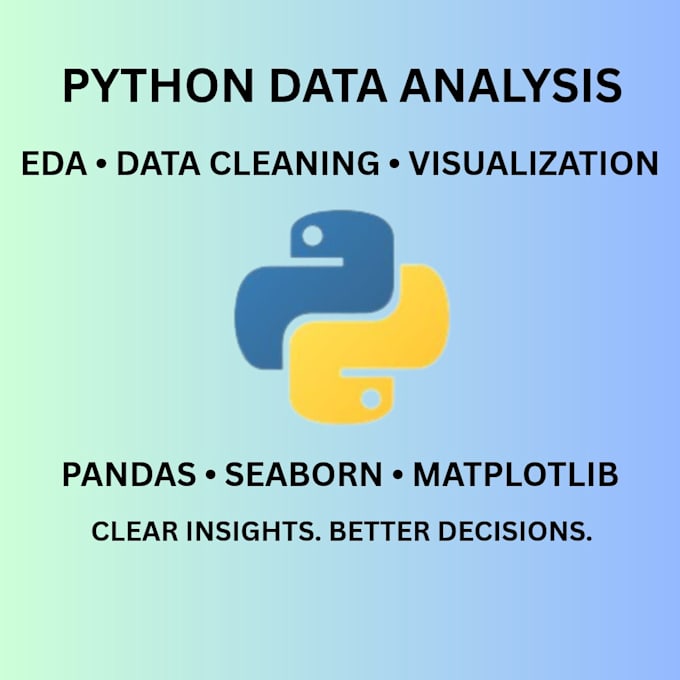 perform python data analysis, eda, and data visualization