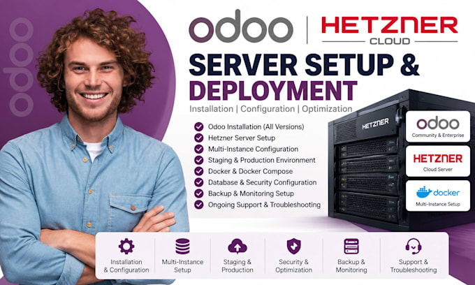 odoo hetzner server setup, installation, configuration and deployment service