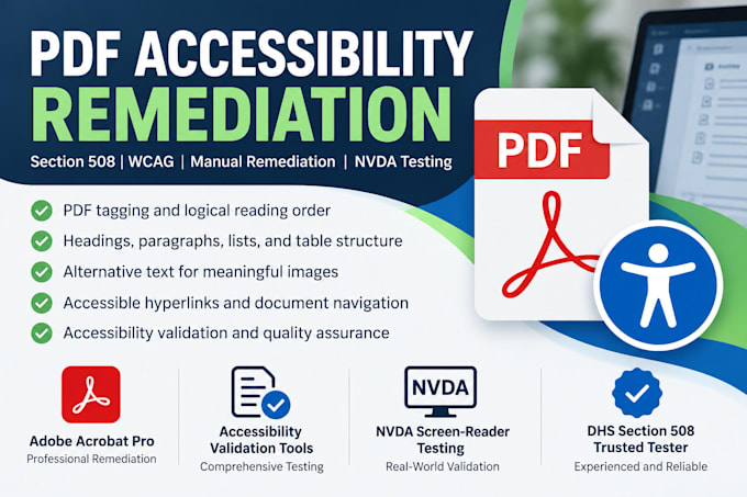 remediate pdfs for section 508 and wcag accessibility