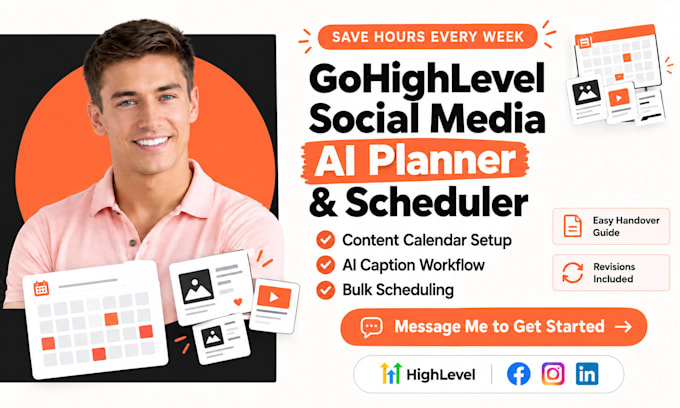 setup gohighlevel social media planner automation content calendar