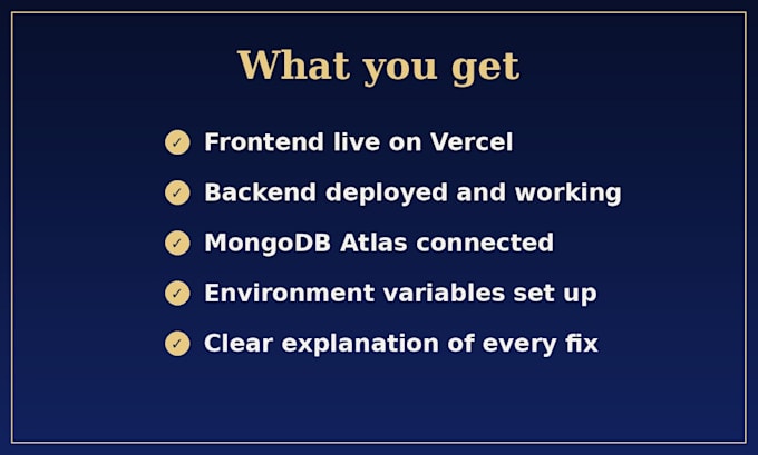deploy and fix your mern or react app on vercel with mongodb