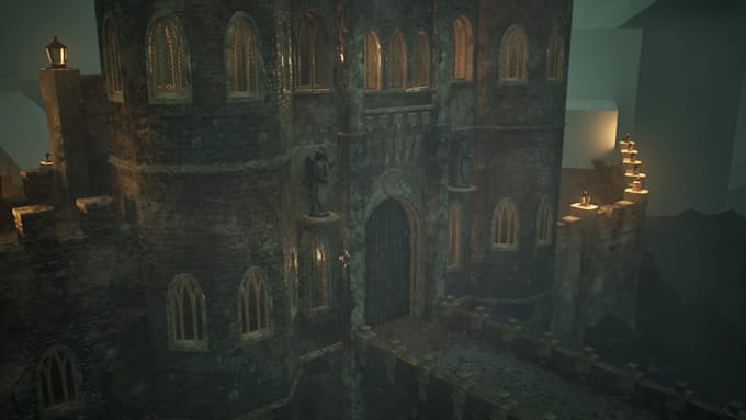 design realistic 3d game environment, 3d terrain, level design, ue game map