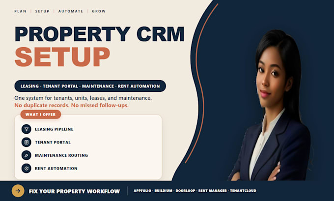 setup appfolio buildium doorloop rent manager tenantcloud crm automation