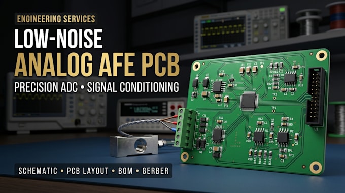 design low noise analog front end pcb afe with precision adc guard ring layout