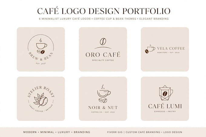 design 3 modern cafe logo