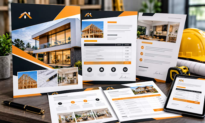 design canva editable quote and proposal template for contractors and builders