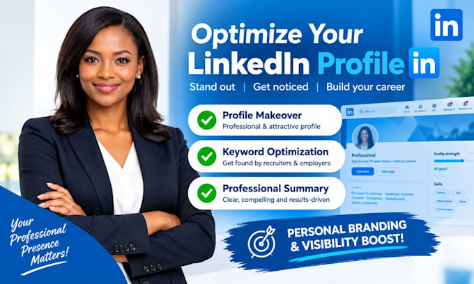 optimize your linkedin profile, headline about section and SEO