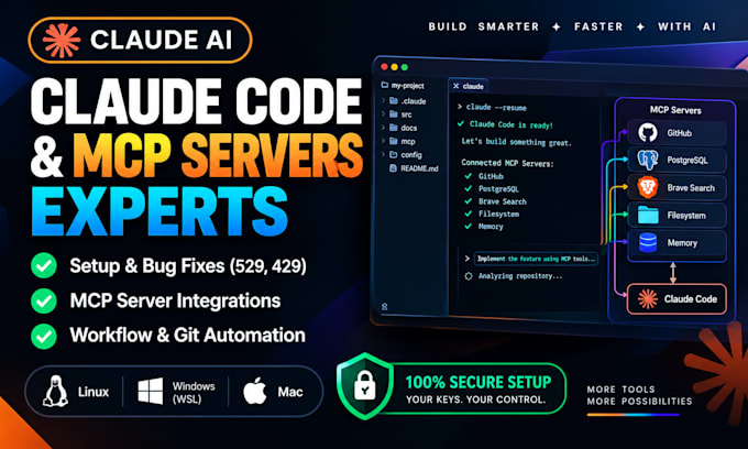 install, configure, troubleshoot claude code, fix errors, integrate mcp servers