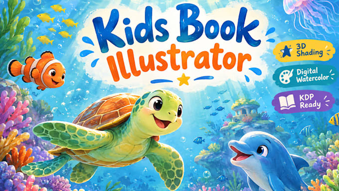 create children book illustration and print ready book formatting