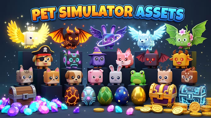 create roblox simulator asset packs, tycoon machines, props and low poly models
