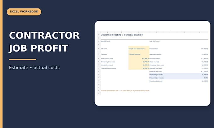 build a contractor estimate and job profit tracker in excel