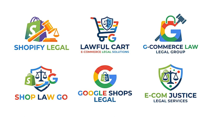 create a shopify, law, and google logo design