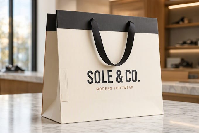 create premium shopping bag packaging design
