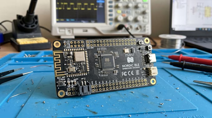 develop nordic nrf52 firmware, bluetooth ble, iot devices, and embedded systems
