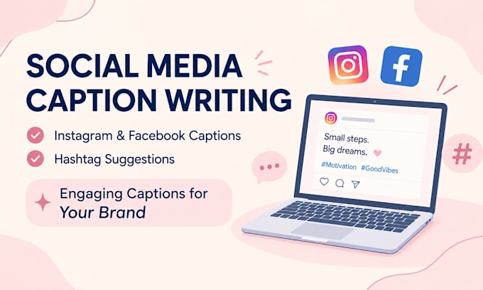 write engaging instagram and facebook captions with hashtags
