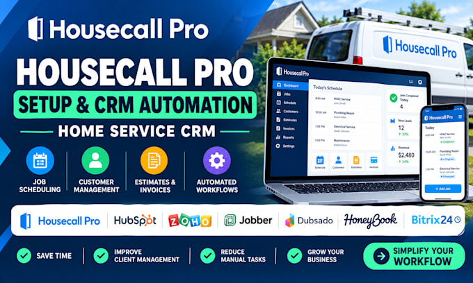 set up housecall pro housecall pro setup crm setup crm automation home service