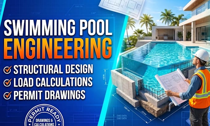 provide swimming pool engineering, load calculations and permit drawings