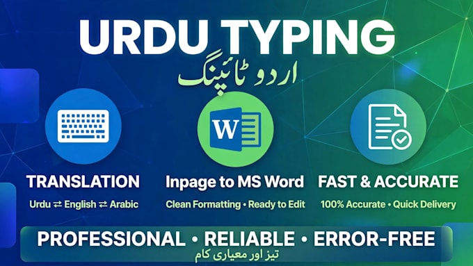 do urdu typing inpage ms word translation fast