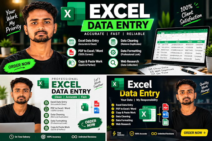 do excel data entry and spreadsheet formatting