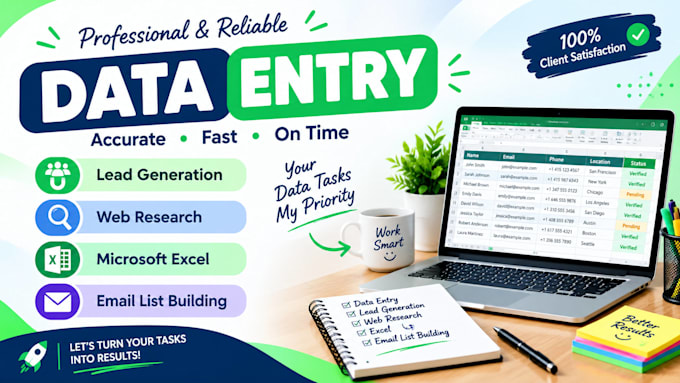 do data entry and web reserch