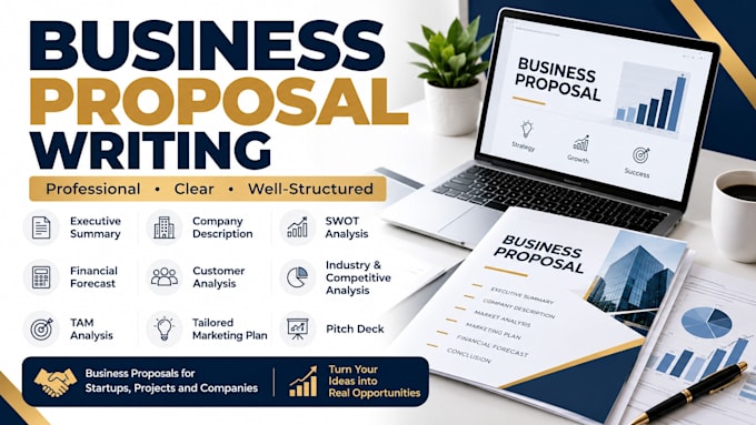 write a professional business proposal, project proposal, and business plan