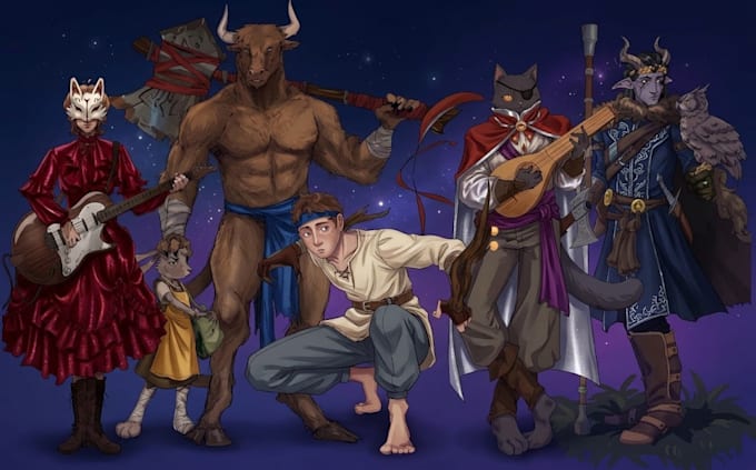 dnd character art and dnd character art