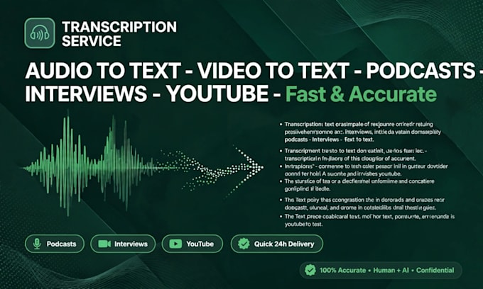 transcribe audio and video  to  text  accurately