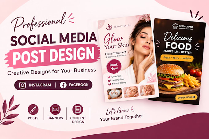 design professional social media posts for your business