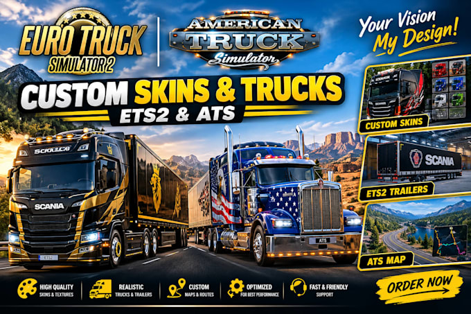 convert 3d models for ets2 and ats game mods