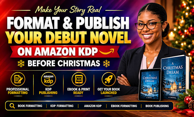 format, publish and launch your debut novel before christmas
