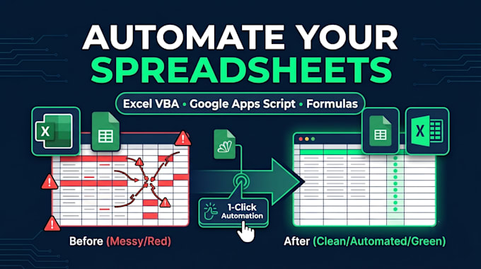automate excel and google sheets with vba, macros, apps script, formulas