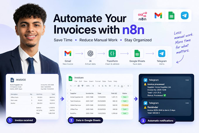 automate invoice data extraction to google sheets