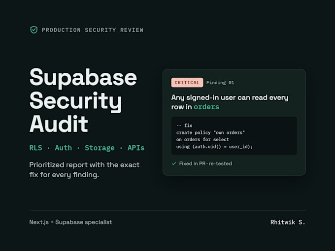 do supabase security audits