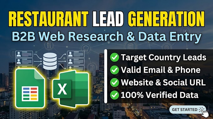 do restaurant lead generation and web research