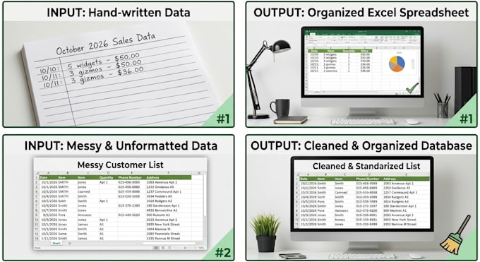 do fast, accurate data entry for your proyect